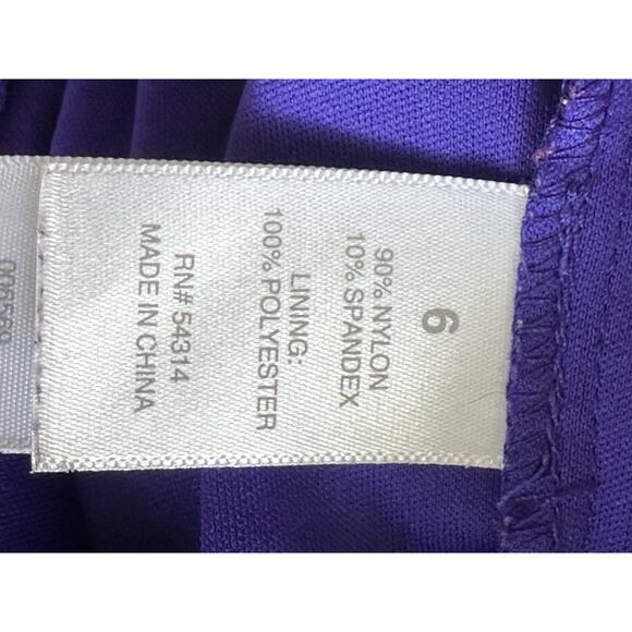 90s Bisou Bisou Womens Bodycon Dress Size Small/4 Purple Crochet Mini - Picture 6 of 9